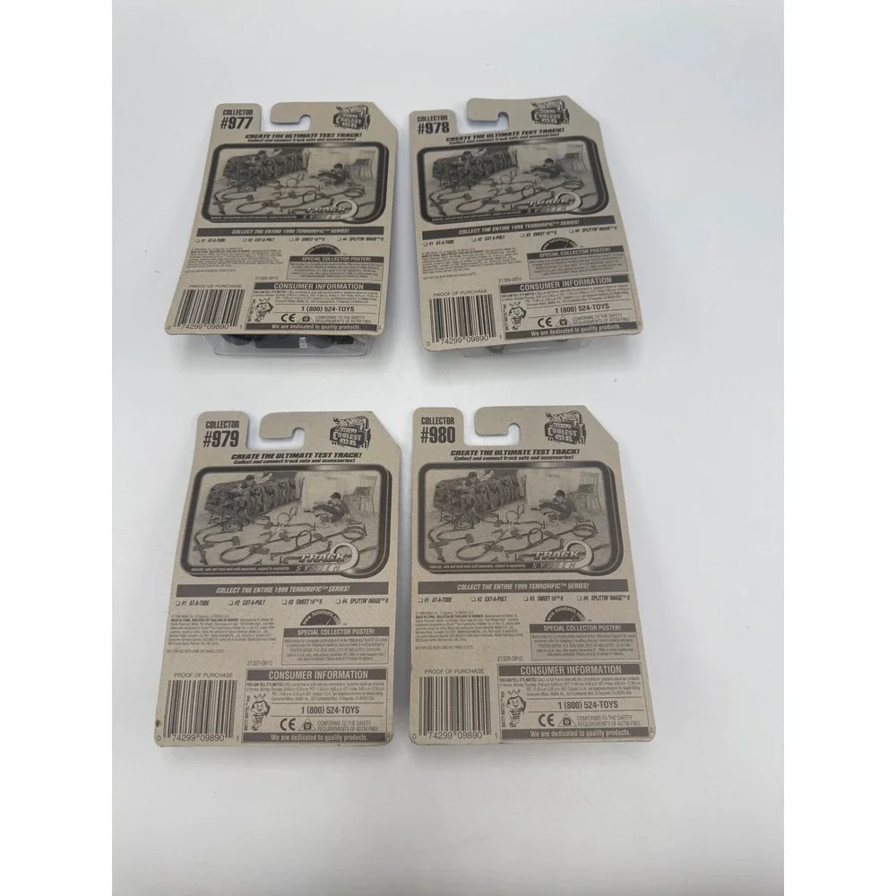 Hot Wheels Terrorific Series Set of‎ 4 1999 Vintage Diecast Cars 977 978 979 980